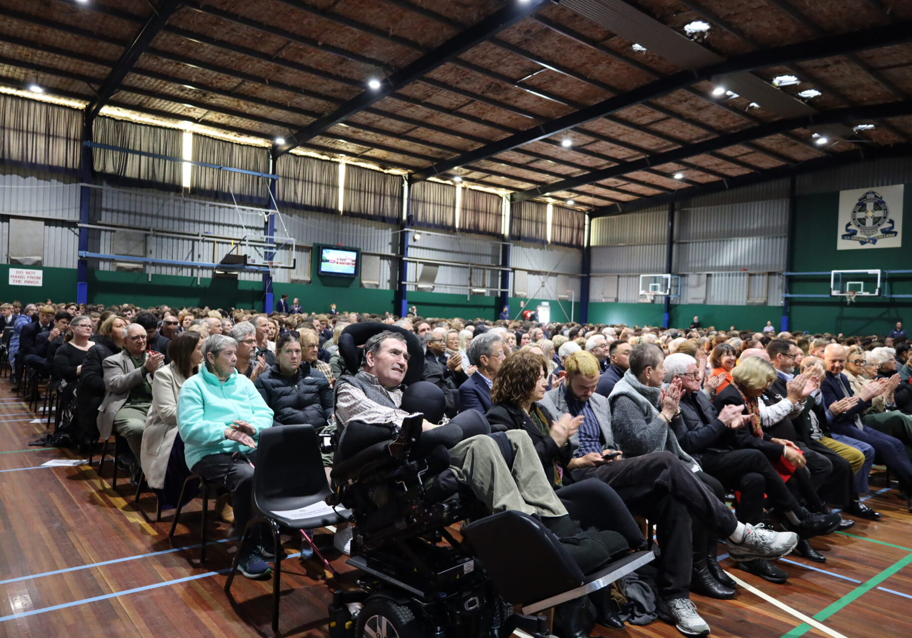 Former College Captain Chris Nolan at the 2024 Academic Assembly for Semester 1.